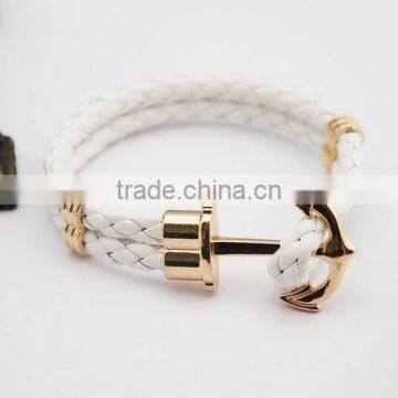 Fashion Accessories Bracelet Woman 2017 Leather Bracelet Anchor Bracelet photo-2