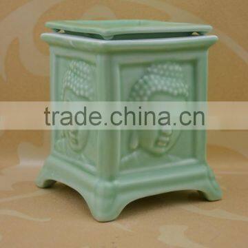Factory Direct Ceramic Buddha Statue Aroma Oil Burner With Tealight Candle photo-2