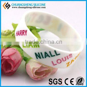 Wholesale Cheap Fully Silicone Embossing Logo Bracelet, Fashion Bangles, Popular Promotional Gift photo-3