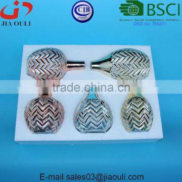 For Mail Order Gold/copper/silver Electroplated Ceramic Vase Set Home Decorative Gifts photo-2