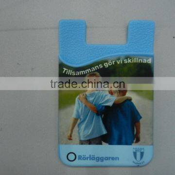 Custom Made Color Self-adhesive Silicone Mobile Phone Smart Wallet photo-2