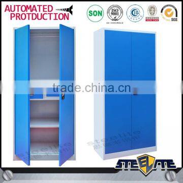 Hot sale modern wardrobe powder coated steel almirah 2 door steel almirah