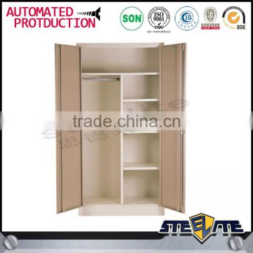 KD structure hing lock 2 door metal lockers with shelf in Dubai