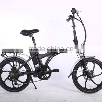 CE 36V 250W Foldable Electric Bicycle 20inch Folding Electric Bike With One-piece Aluminum Alloy Wheel photo-2