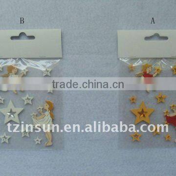 Christmas wooden sticker decoration JA01-W4953