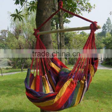 Rainbow Polyester cotton Hammock Chair with 2 Cushion