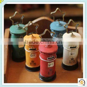 2015 decorative mailbox shape photo memo holder/Alibaba China small plastic memo clip/ Custom memo clip China supplier