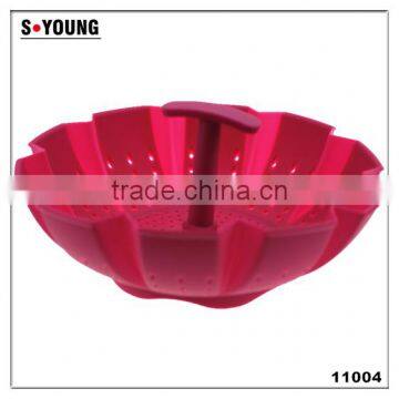 11002 Silicone Foldable Vegetable Steamer Filter photo-3