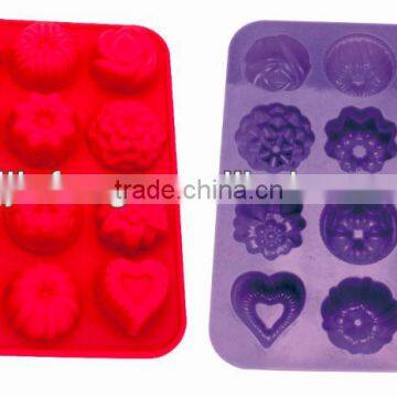 12PCS Different shape Silicone cake baking tray Silicone biscuit and cookie tray