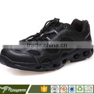 High Quality Black Casual Lace Up Latex Boots For Men photo-5