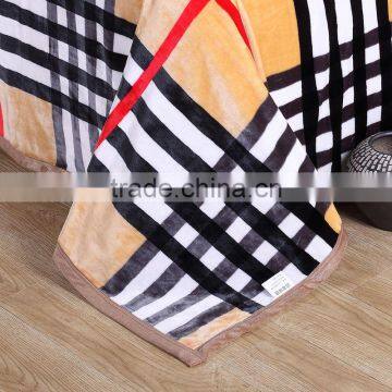 2016 Hot Selling Printed Striped Plaid Flannel Fleece Throw Blanket Made in China photo-2