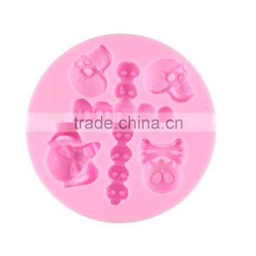 Halloween Skull Fondant Chocolate Mold Silicone Baking Tools DIY Cake Decorating Tools 1688 Agent photo-2