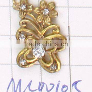 butterfly shaped pendant with flower MC00105