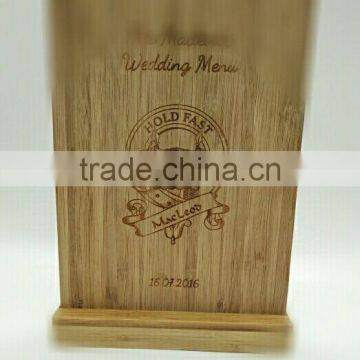 special bamboo menu book for restaurant