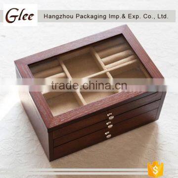 Luxurious beautiful latest style custom made packing wooden jewelry box