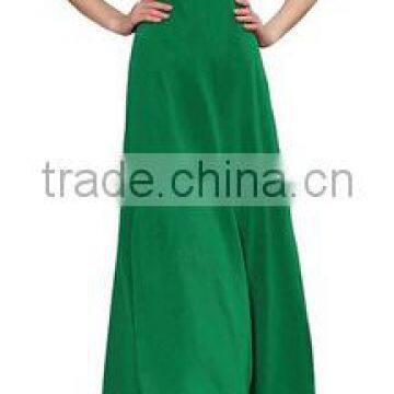 women double V-neck ruffles flutter sleeve chiffon elie saab emerald green evening dress