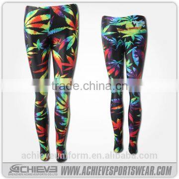 wholesale leggings/ bamboo yoga pants women's christmas tights