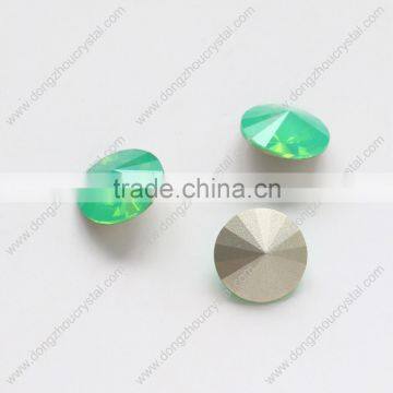 Amazing! pacific opal fancy rhinestone crystal round loose stone in bulk with plating finish