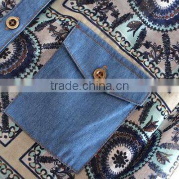 2015 Ladies' Fashion Long Sleeves Polyester Print High Quality Direct Factory Elegant Lace Tops Lehenga Blouse Designs photo-3