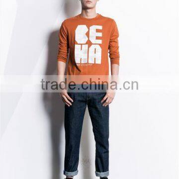 wholesale best quality cotton printing long sleeve t-shirt