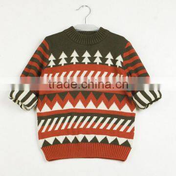 Wholesale Price Stock Children Knitting Sweater Knitwear With Pattern Little Kids Spring Clothings