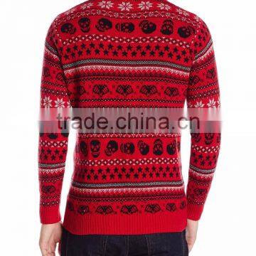 Men Red Sweater Black Bat Pattern Toddler Christmas Boutique Clothing photo-2
