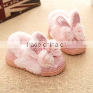 zm40341b children fancy rabbit's ears design girls winter warm shoes