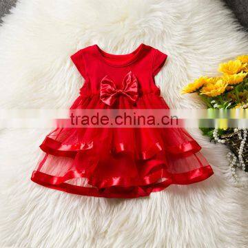 A00314#2017 New Arrival Pictures of Latest Gowns Designs Frock Design for Baby Girl photo-3