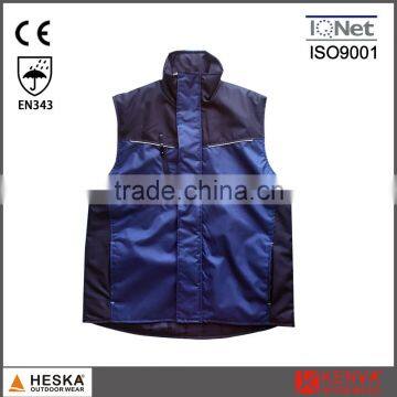 Custom no sleeve jacket for men waistcoat worker vest