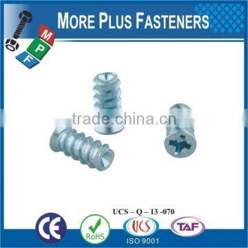 Taiwan M6.3 x 50MM Pozidrive Equivalent Flat Head Euro Cabinet Screw Confirmat Type B Nickel photo-4