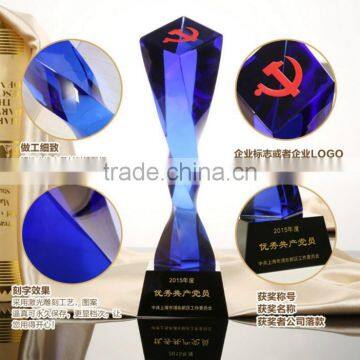 Logo Customized Personalized China Crystal Glass Souvenir Trophy photo-4