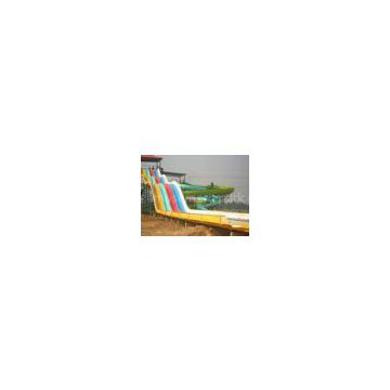 Rainbow 4 Lines Outdoor Racer Water Slide , Water Park Equipment