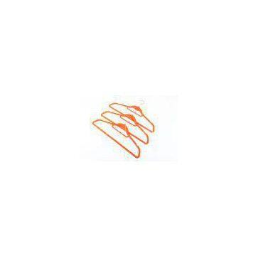 Heavy Duty Orange Velvet Suit Hangers Non Slip With Chrome Plated Hook