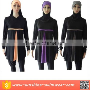 2016 Hot Sales Woman Ruffle Muslim Swimsuit Costume