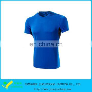 Short Sleeve Solid Royal Blue Compression T Shirt Sport For Man