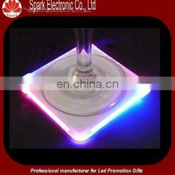 square shape light up led coaster