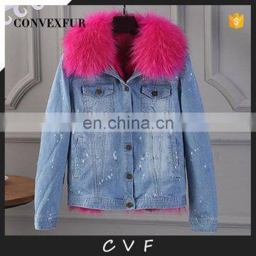 2016 cowboy fur parka real fox fur liner raccoon fur collar parka