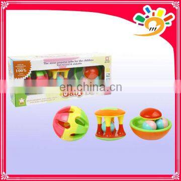 Colorful Enlighten Series Baby Bell Toy, Funny Plastic Rattle Bell Set Toys(3 pieces a set)