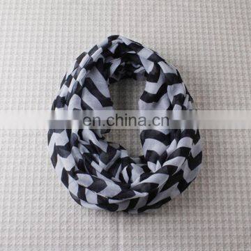 Stripe Keep Warm Korean New Style Silk Scarf