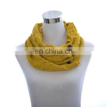 Infinity Bubble Knit Botton Scarves Various Colors photo-5