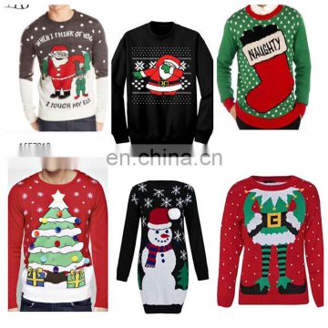 2016 Hot selling Knitting pattern Unisex Ugly Christmas jumpers sweaters