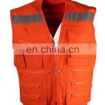 multifunctional pockets safety vest fishing vest