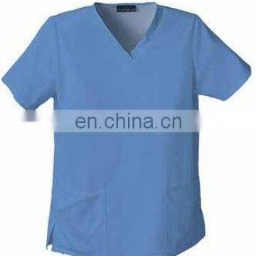 female royal blue nursing uniforms scrub suits manufacture/medical scrub top designs/nurse printed scrub suits for sale