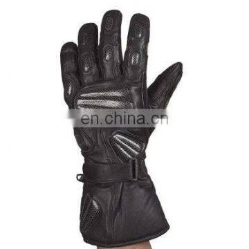 HMB-2043A MOTORCYCLE LEATHER GLOVES GEL GRIP KEVLAR BACK