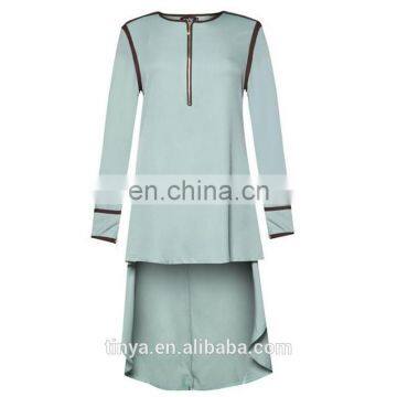 New Model Islamic Abaya Muslim Tunic Dress Tops Long Sleeve Islamic Ladies Blouse photo-6