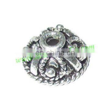 Silver Plated Caps, size: 5.5x11.5mm, weight: 1.09 grams. BMSPCP017