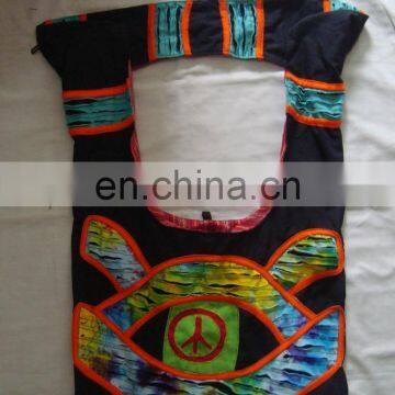 Future College Girls Crossbody Stone Wash Hippie Hobo Bag Cotton photo-3