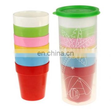 Non-Fragile Melamine Outdoor Cup Set Travel Mug with 6 Colors Available Camping Cup