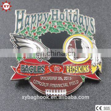 2015 Personalized Glitter Holiday Lapel Pin Plain