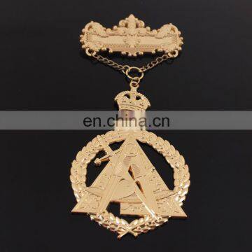 Gold-plated 3D pierced souvenir medals